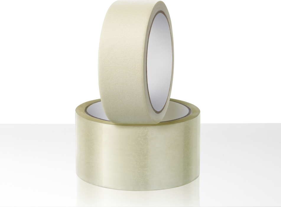 adhesive tape on white table, transparent background